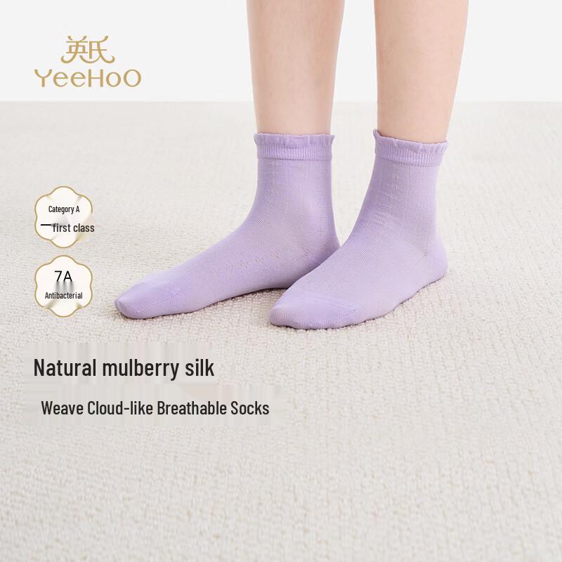 YEEHOO Kids  Summer Breathable Mid-Calf Socks 17-18