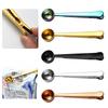 2025 Hot Stainless Steel Coffee Measuring Coffee Scoop Multifunctional Food Sealing Clip Tea Milk Powder Scoop Coffee Accessory
