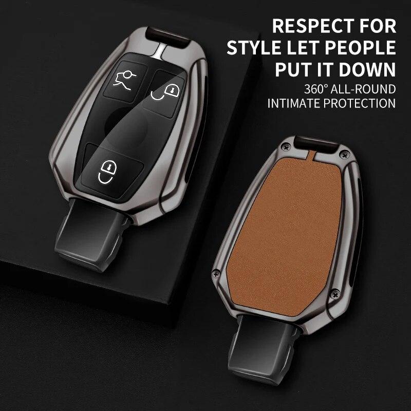 Zinc Alloy Car Remote Key Case Cover Shell Fob for Mercedes Benz A B C E Class GLA CLA GLC CLS W204 W221 W205 W176 W212 W463 AMG