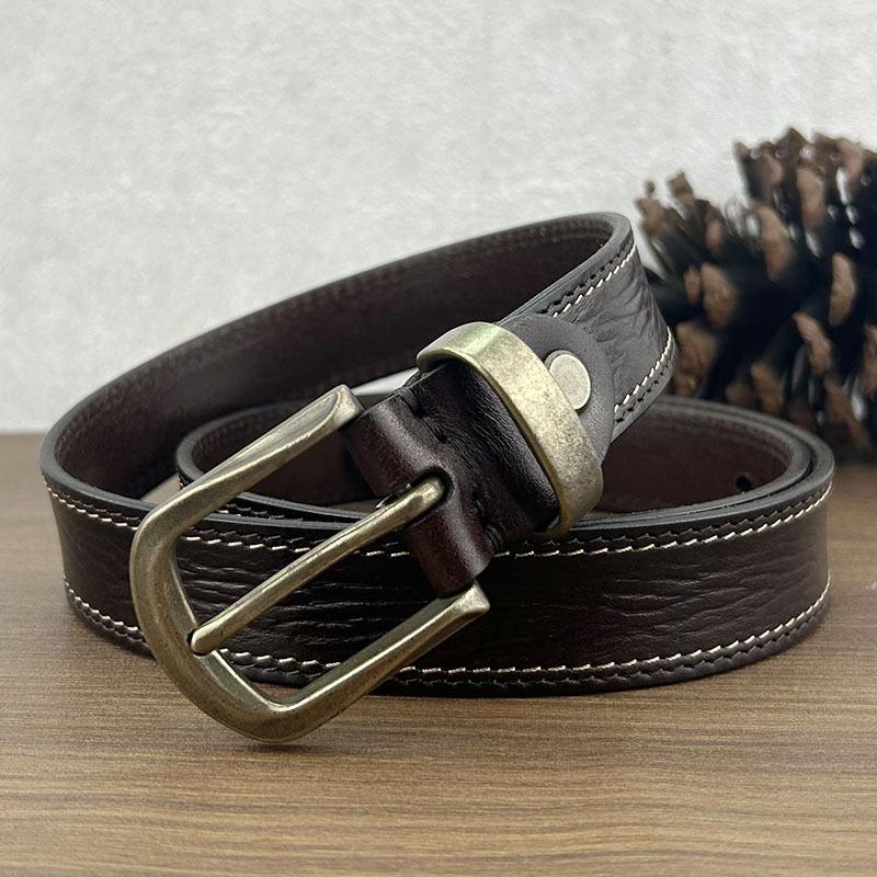 Handmade Retro Women'S Autumn And Winter Jeans Belt First Layer Cowhide High-End Fashion Leather Belt Style