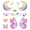 Moon Body Art Wings Fake Tattoo Temporary Tattoos Flowers Tattoo Stickers Butterfly Tattoo Stickers