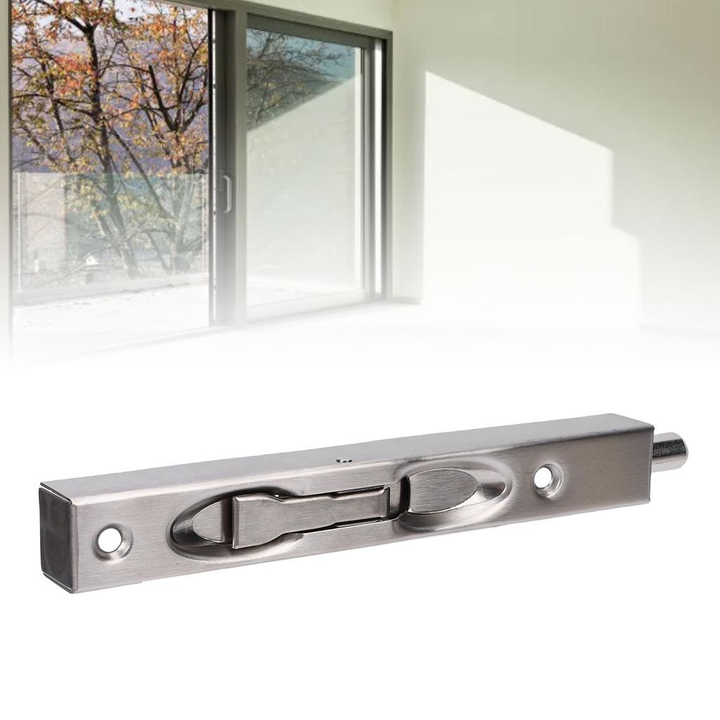 Flush for Double Doors 6 Inch Stainless Steel Lever Mechanism Concealed for Sliding Patio Door Top Bottom Lock