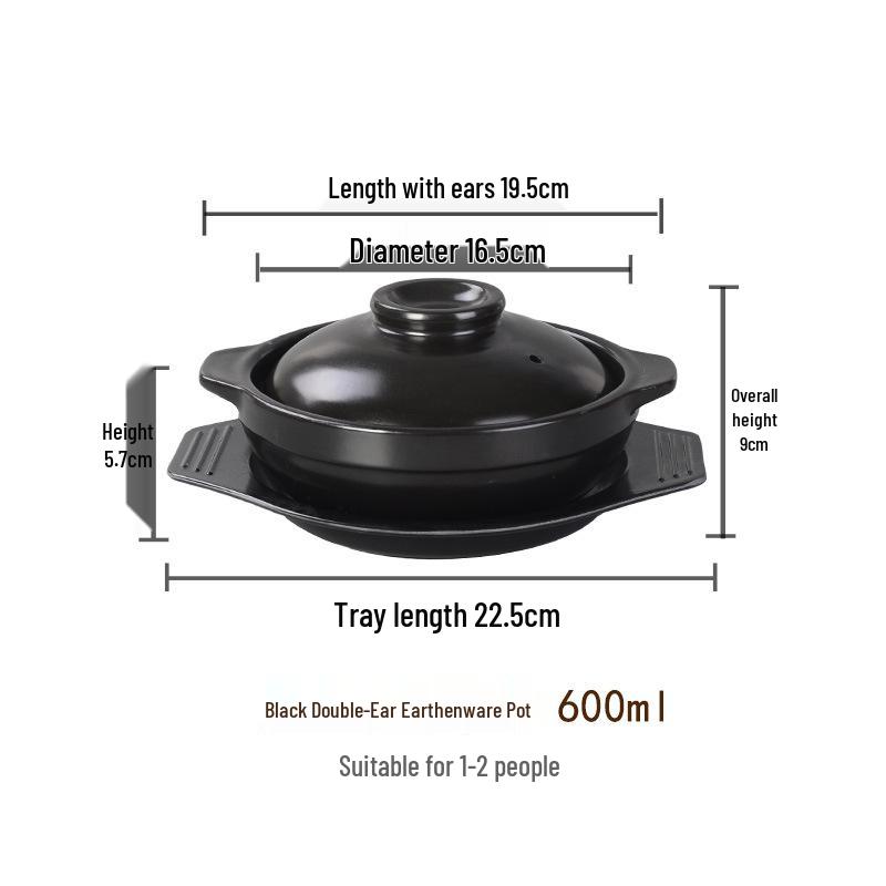 Жаропрочная глиняная кастрюля для риса с ручкой – Идеально подходит для приготовления риса и лапши, Коммерческая керамическая глиняная посуда.