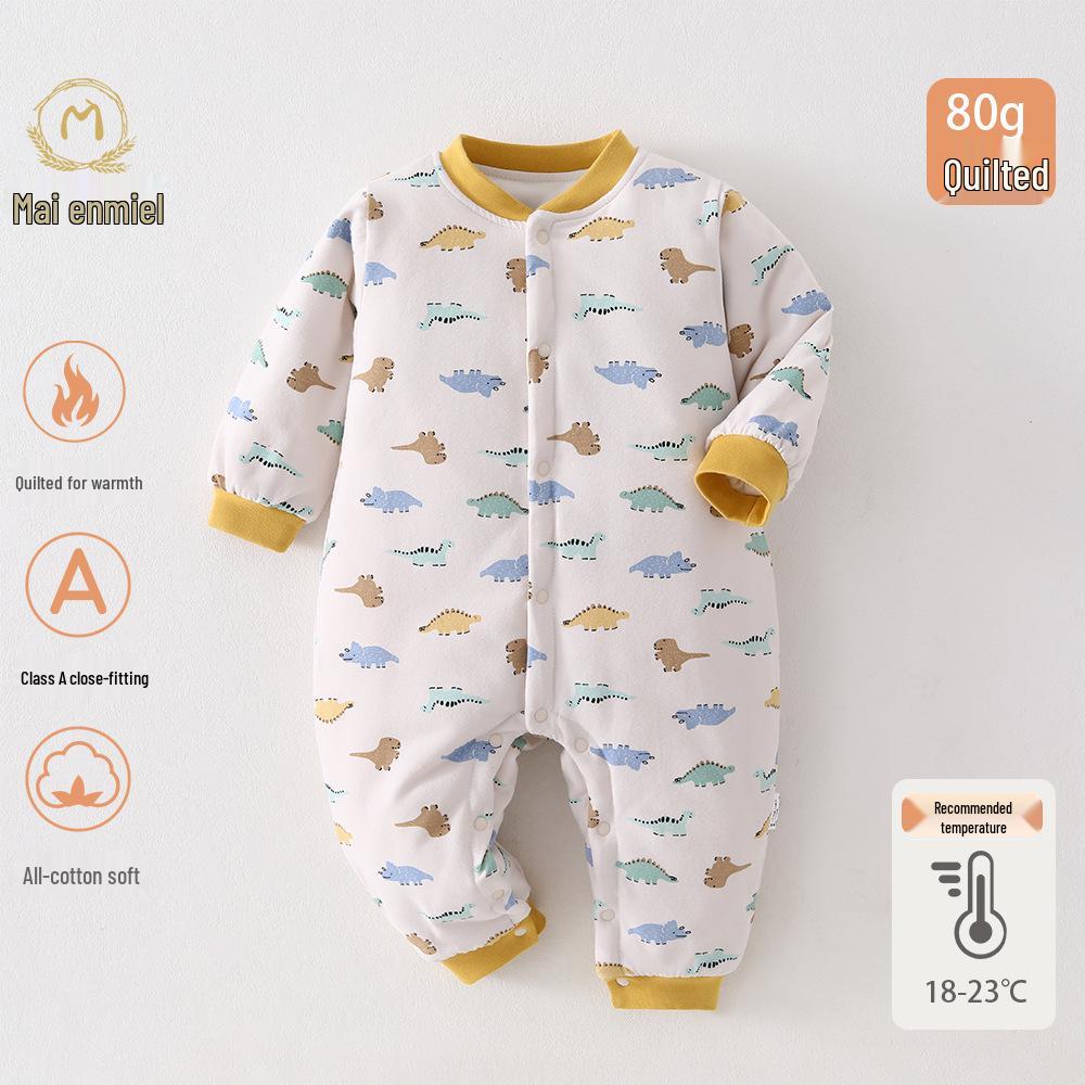 

Maienmier Quilted Baby Onesie - Warm Autumn/Winter Newborn Romper (80g, Class A) 73 CM