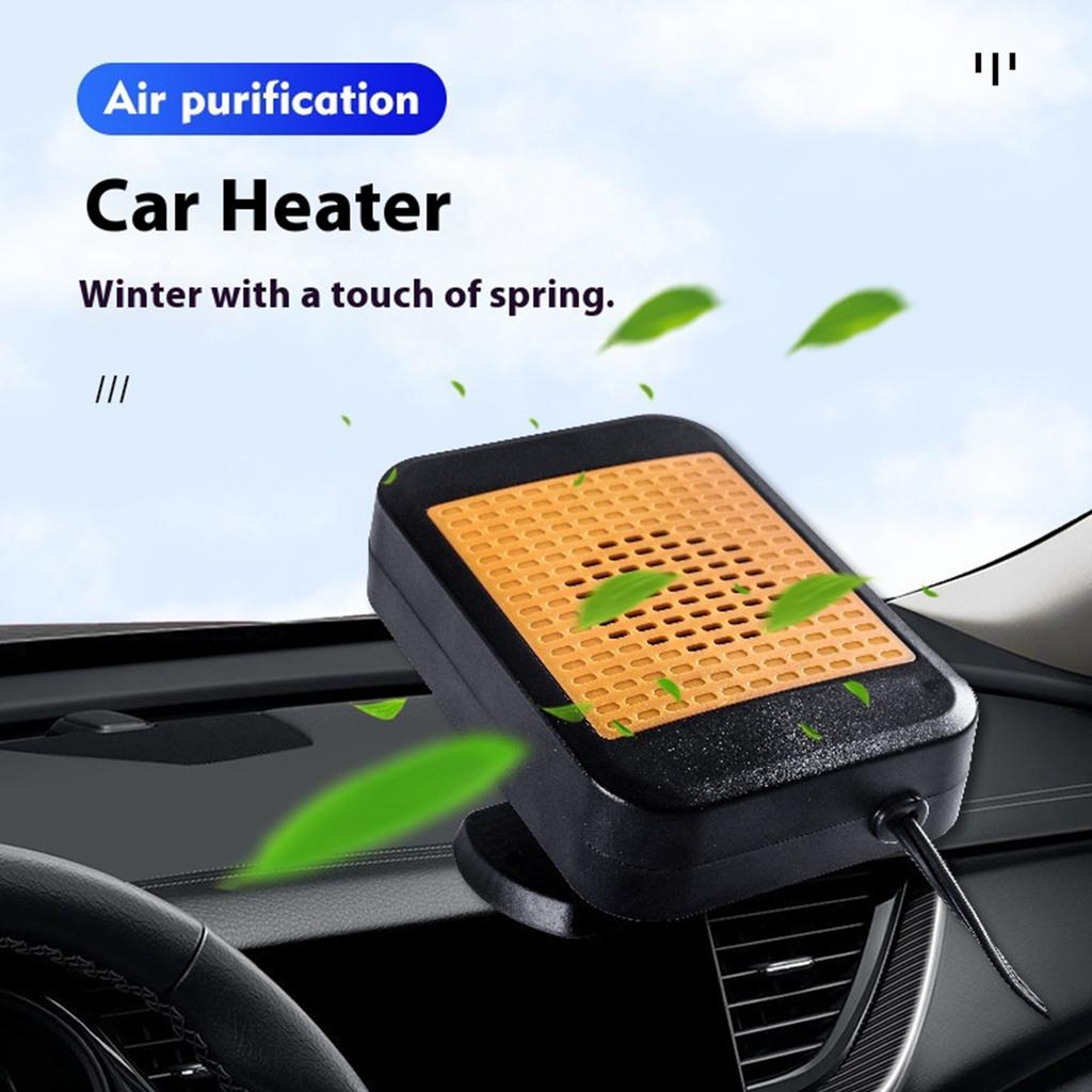 12V Small Auto Heater Cup Multi-Purpose Windshield Defogging Fan Lightweight Portable Windscreen Defroster for Car Truck