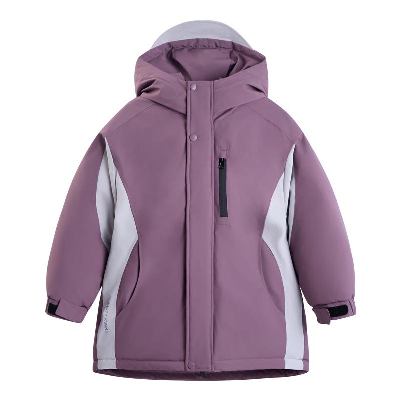 Унисекс Детская зимняя пуховая куртка с капюшоном EBAER 2024 110