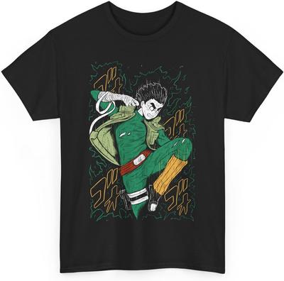 Rock Lee Anime Tričko Merch Ležérní Tričko s Krátkým Rukávem Unisex Tričko