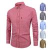 Men's Cross-Border Autumn/Winter Plaid Cotton Long-Sleeve Casual Business Shirt