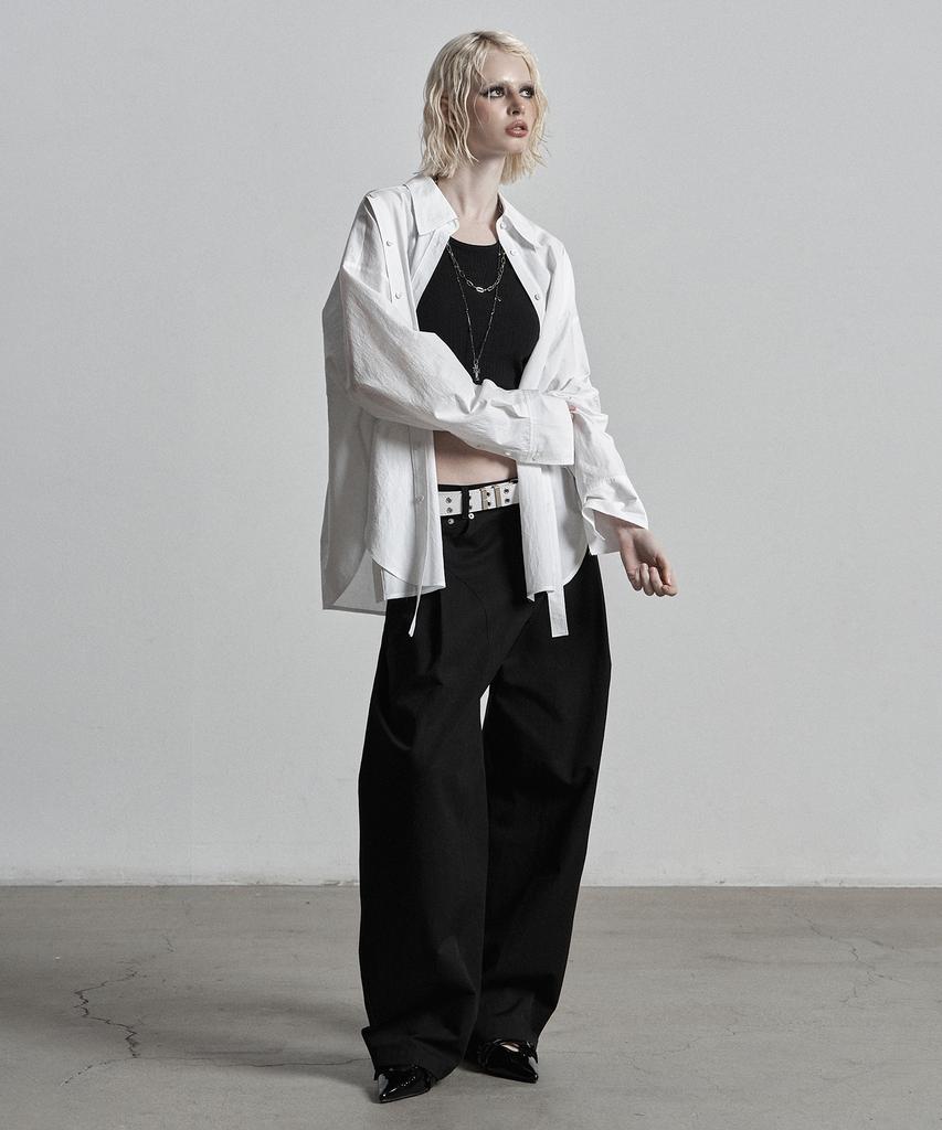 Jenyujeu Swifts Placket Three-Way Wrap Shirt - White