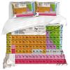 Copripiumino Scienza Tavola Periodica degli Elementi Set Letto Amanti della Chimica Immagine per l'Apprendimento Set Letto in Poliestere Blu Viola