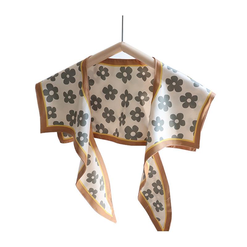 New shoulder silk scarf shawl women's spring and autumn summer fake collar air-conditioned room vest decoration with neck protection double-layer scar