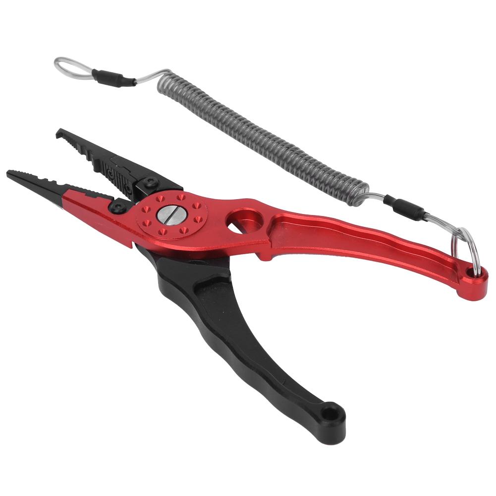 Stainless Steel Red Black Lightweight Convenient Fishing Plier Scissors Fish Grip Tackle Tool