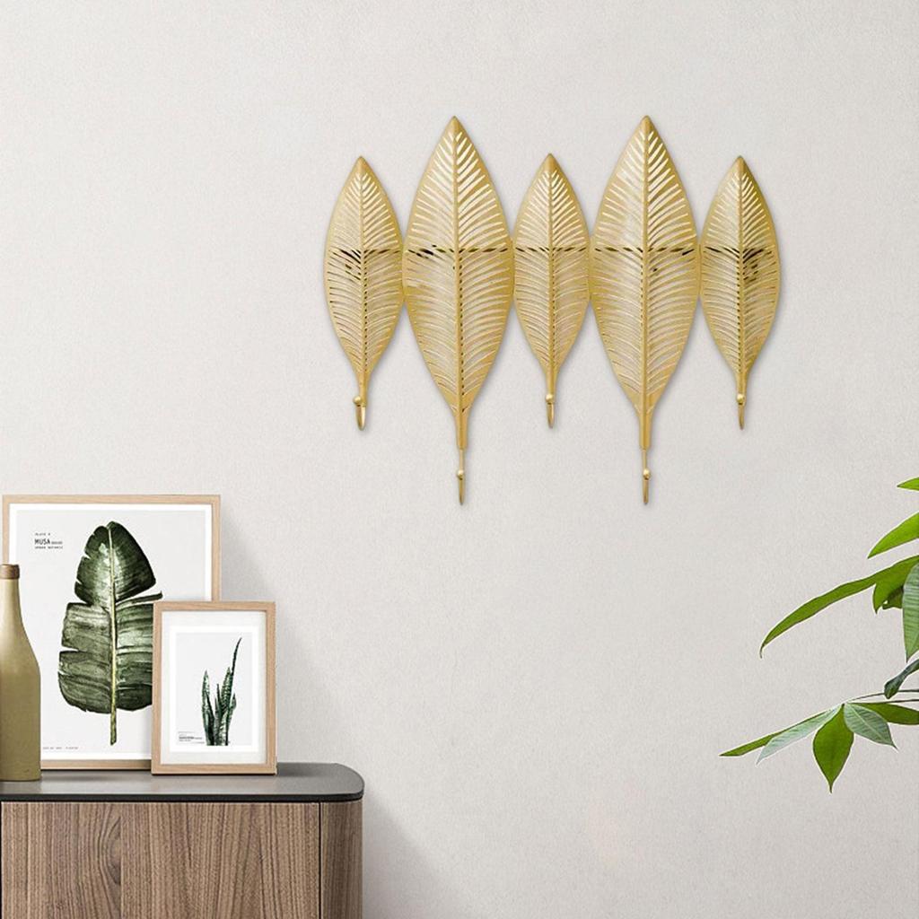 Decorative Leaves Iron Hanger Keys Holder Home Improvement Wall Decoration Coat Hook for