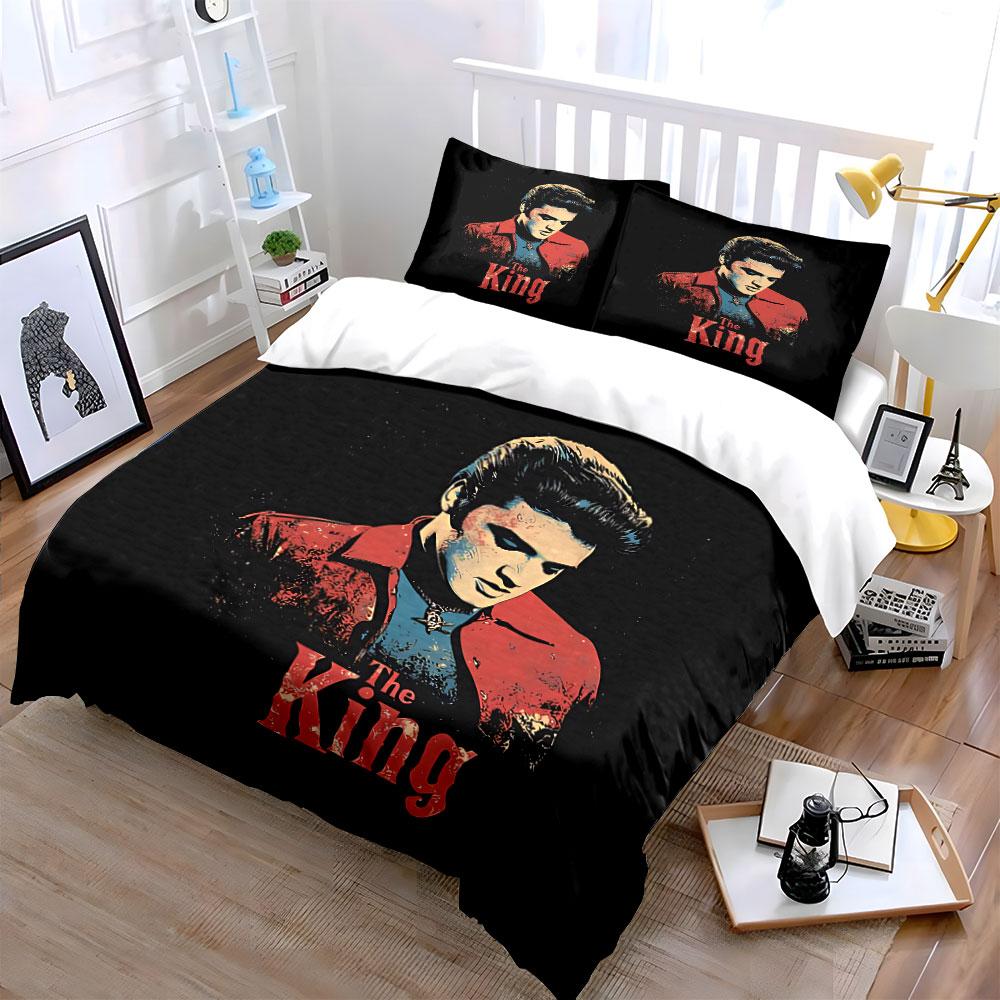 The King Vintage Artwork Bedding Duvet Cover Set Duvet Cover Pillowcases  (1*Duvet Cover 2*Pillowcases, Without Duvet Insert)