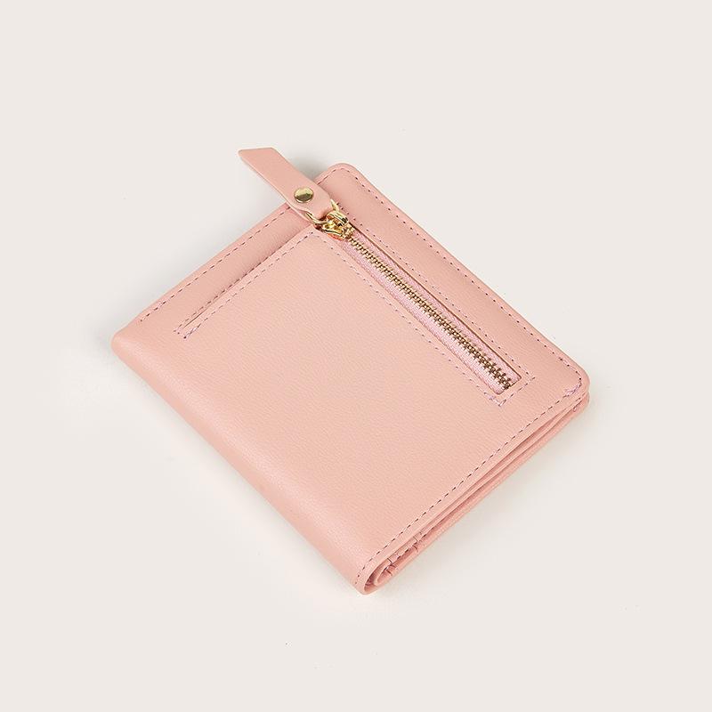 Einfaches Brieffach Kurzes Portemonnaie Dünn Einfarbig Vielseitiger Kreditkartenhalter Lässige und Modische Clutch für Damen