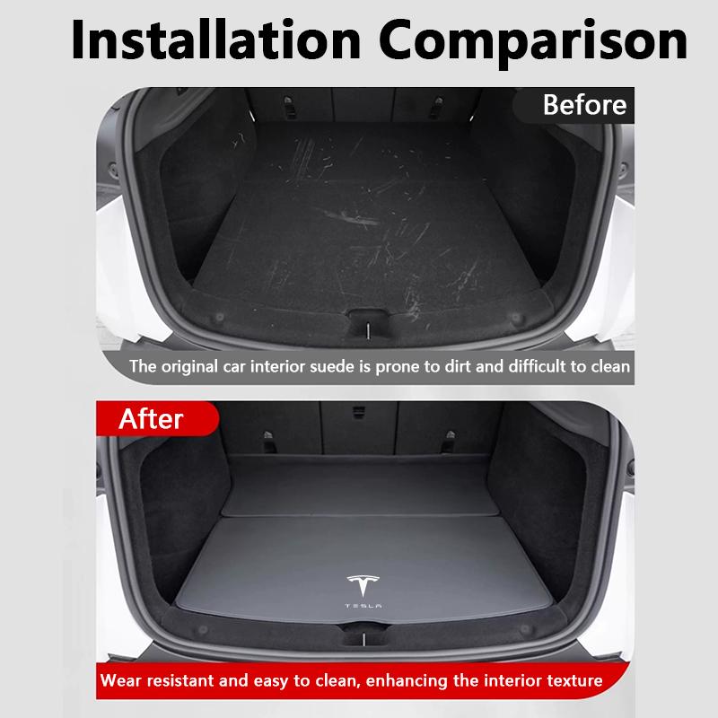 AAAIT1 For Tesla Model Y Juniper Model 3 Highland 2017-2026 Trunk Mat Full Coverage Seat Backrest Protective Cargo Liner Anti Dirty Pad