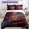 Set Lenzuola Stampato West Ham United Football 3 Pezzi, Comodo Set Copripiumino per Camera da Letto Amico della Pelle