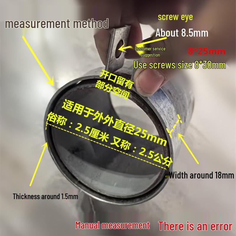 Heavy-Duty Galvanized Pipe Clamp for Grounding, Intake, and Exhaust Fixing