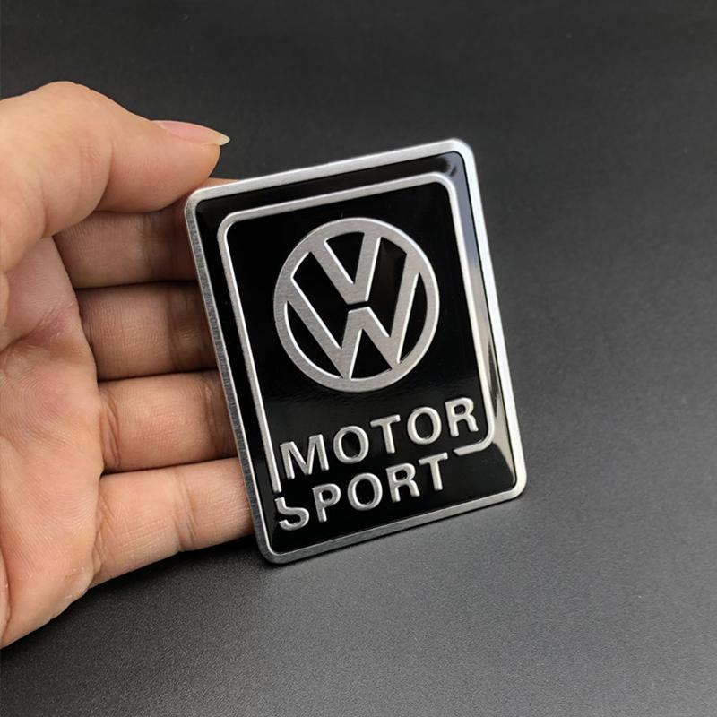 1Pcs 3D Aluminum Stickers Car Body Trunk Decal For VW Golf Tiguan Touran Polo GTI Jetta Passat CC T5 Scirocco Arteon Transporter Mc9