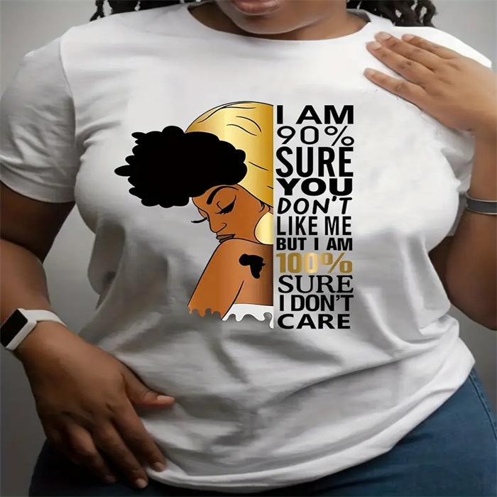 Summer Round Neck Printed Top Fashionable Casual Cute Short Sleeved Women's Pure Cotton T-shirts