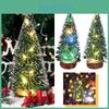 Mini Cedar Christmas Tree With Bright Led Lights Small Pine Tabletop Xmas Home Decor