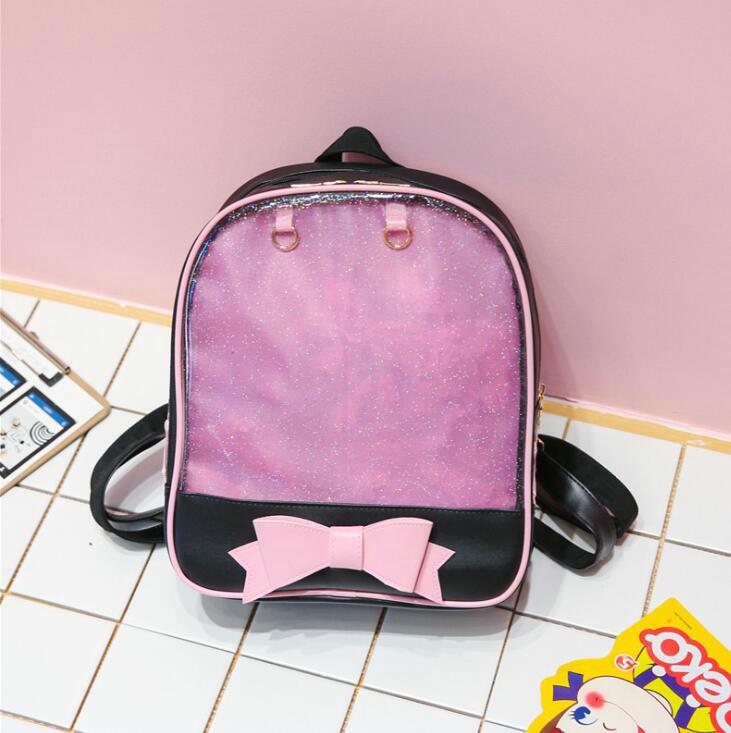 Premium Quality 6 Colors Clear Ita Bag Transparent Itabag Pin Display Backpack For Kids