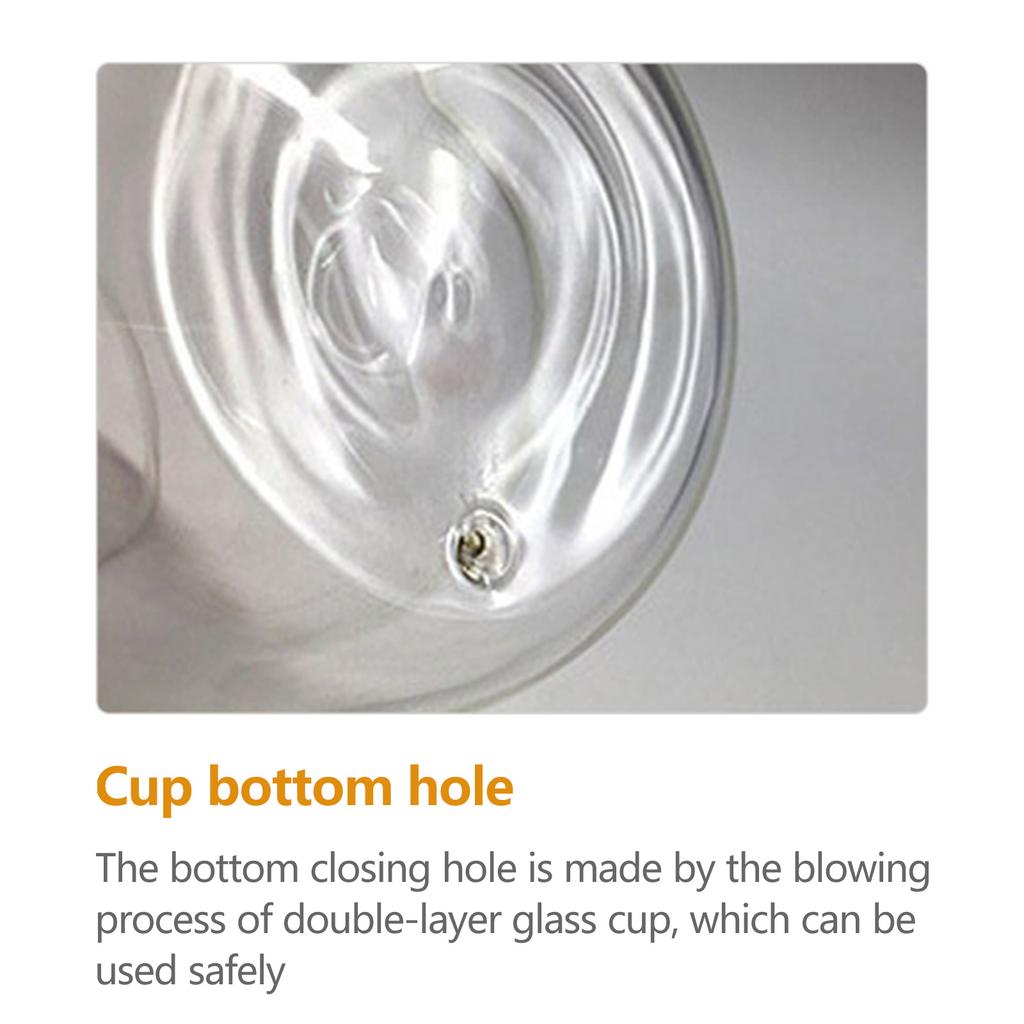2 st Glas Vattenmugg Multifunktionell Stor Kapacitet Säker Transparent Drickskopp Dubbla Lager för Hemmet