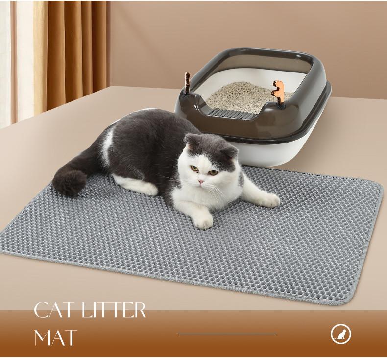 Litter Cat Mat Tray Mat Of Large Size Double Layer Honeycomb Waterproof Holes