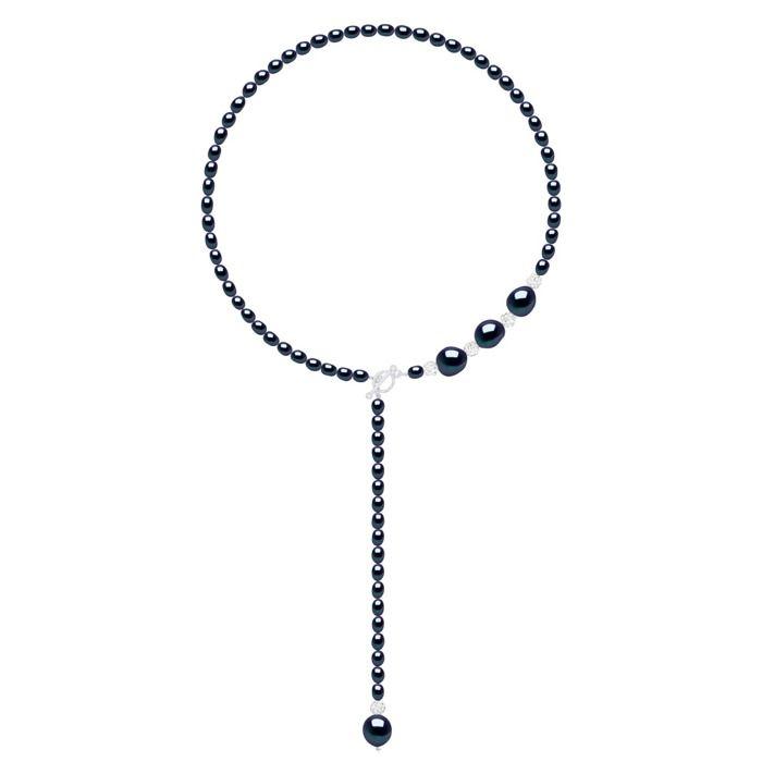 Collier - PEARLS & COLORS - Pearls & Colors - Argent 925 - Perles d'eau douce 4-5 mm - Cristal PRECIOSA