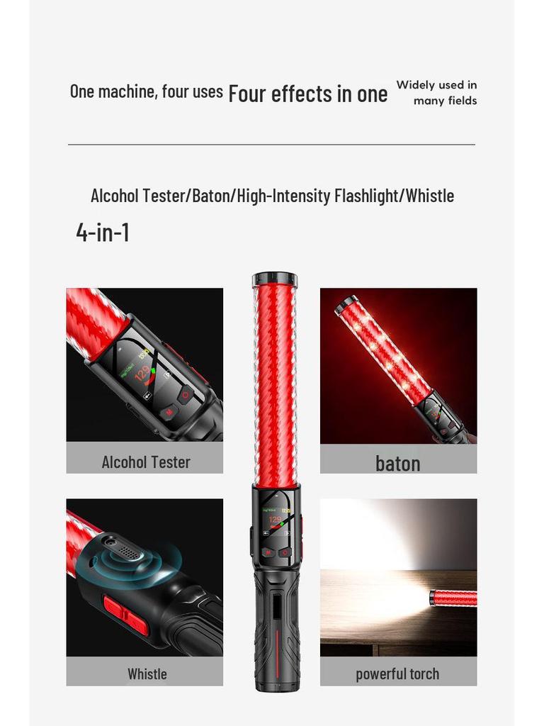 Catch Alcohol Spirit Voice-Activated Portable Breathalyzer 3-in-1 Tester