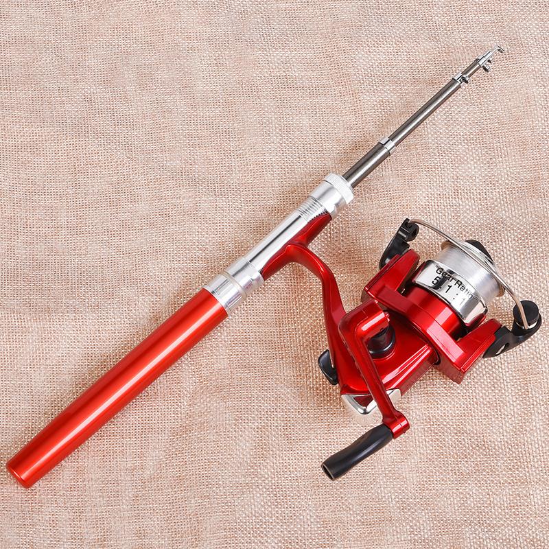 Ultra Short Pocket Rods Steelhead Fishing Rods Small Micro Mini Fishing Rods 1.1M Drum Reel Ice Fishing
