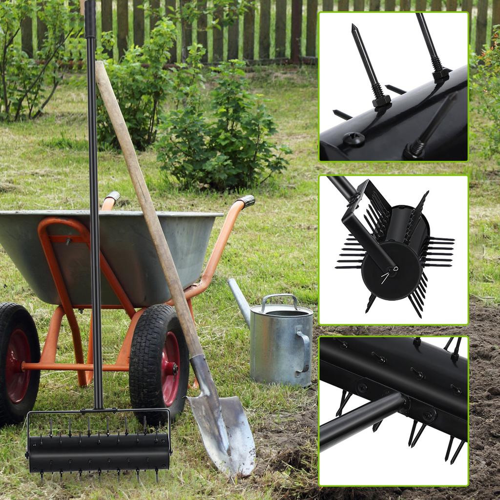 Manual Lawn Aerator Soil Turning Tool Lawn Ripper Garden Aerator Gardening Tools Farm Equipment fit For Most Grass And Soil Yard