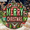 2D Flat 1pc Winter Merry Christmas Sweater Logo Wooden Sign Decoration, Front Door Embossed Effect Wall Decoration, Suitable for Home Office, Garden