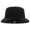 VARZAR Fur Logo Point Bucket Hat Black