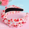 Red Pearl Fabric Headband Valentine's Day Party Gift Love Letter Heart Hair Accessories Women's Headband