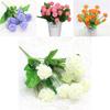Stunning 9 Heads Fake Silk Carnation Flower Bunch For Chic Home Decoration And Wedding