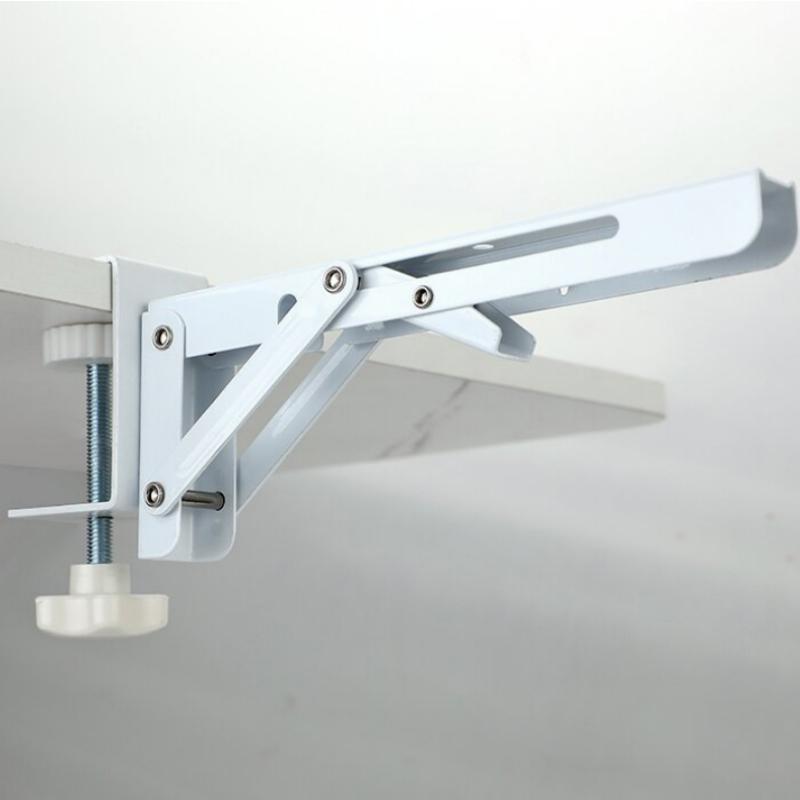 Space Saving Heavy Duty Foldable Desktop Bracket Punch Free Desk Extension for Organized Office Home