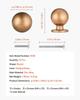 Cabinet Knobs, 12 Pack, 25 Mm Zinc Alloy Drawer Pulls Door Handles, Round Kitchen Dresser Solid Knobs Cupboard Hardware with Screws for Bathroom