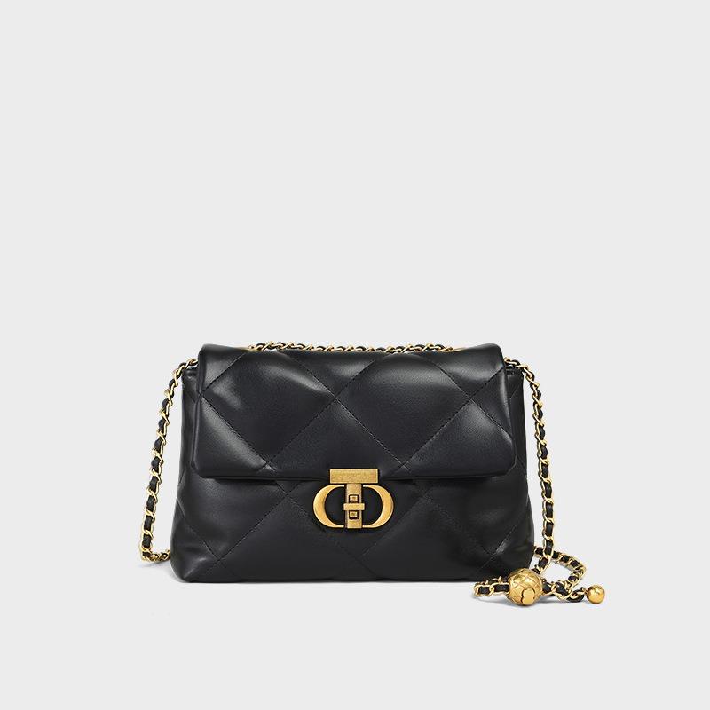 Bags women's autumn and winter new women's bags high-end chain diamond underarm bags leather crossbody bags