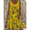 Abito Sexy da Donna con Stampa Digitale Off-the-shoulder e Scollo a Halter, Ampio, con Pizzo, Casual