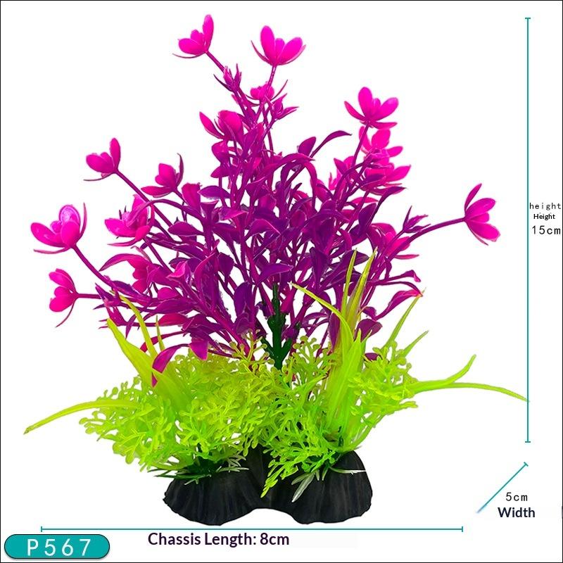 2Pcs DIY Decor Plants 5.5inch Fish Tank Simulation Plant Aquarium Artificial  Water Grass Fish Tank Decorations Micro-landscape