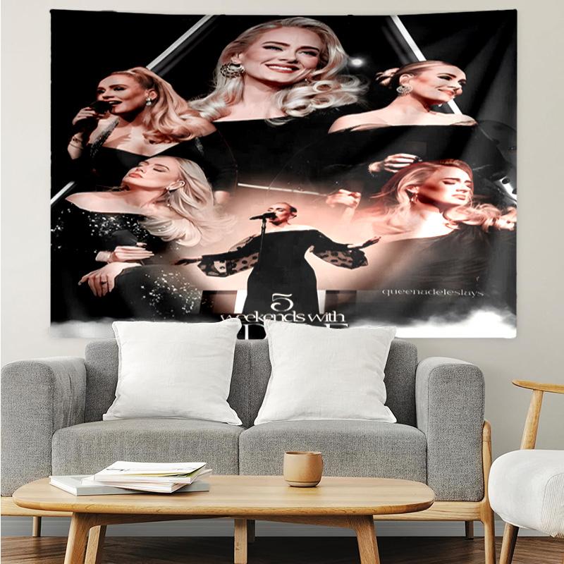 1PC A-dele's pop music K-pop music group Tapestry Accessories for Bedroom,Livingroom, dormitory Room Wall Decor Fan Birthday Gifts