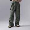 Li Ning CF Pure Color Mid Waist Straight Casual Pants Women bottoms Dark-Green AKXU504-1
