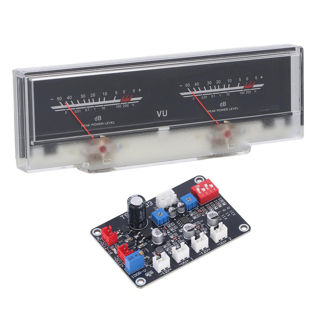 VU Meter Operare Ușoară ABS Durabil Iluminat Alb din Fundal Precizie Ridicată VU Meter Portabil cu Placă Driver