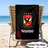 1PC Custom Name Beach Towel Al-Ahly Club Crest Beach Towel, Suitable for Camping, Travel, Beach Accessories, Super Absorbent, Family Gift
