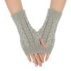 Knitted Fingerless Ladies Gloves Warm Hand Warmer Classic Finger Fingerless Gloves  for Women