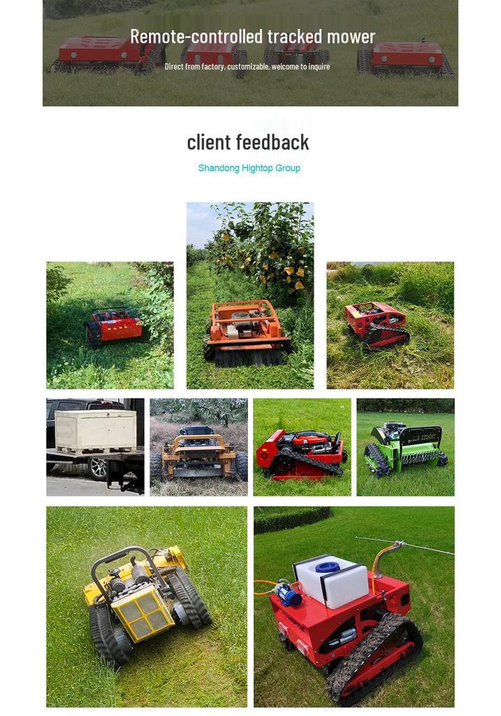 Self-Propelled Smart Remote Control Lawn Mower for Brazil: Wide-Cut Mulching & Weeding On Slopes