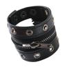 Bracciale Regolabile Stile Punk Rocker Catena in Ecopelle Per Outfit Edgy da Esterno Quotidiano