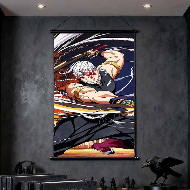 Demon Slayer Tanjiro & Rengoku Flame Guardian XL Self-Adhesive Canvas