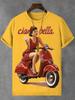 Sommer Neue Mode Trend T-Shirt Ciao Bella Buchstaben Druck Einfach Lässig Kurzarm T-Shirts Streetwear Unisex T-Shirts Y2k Oberteile